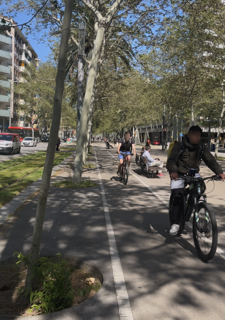 Urban scene of a public road